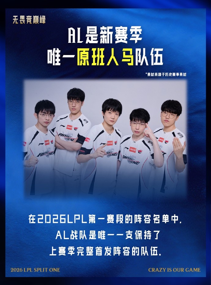 趣味数据:AL唯一原班人马;Viper重回LPL&与Jiejie首次对决